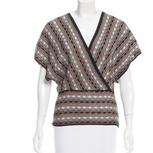 M MISSONI Short Sleeve Wool Top